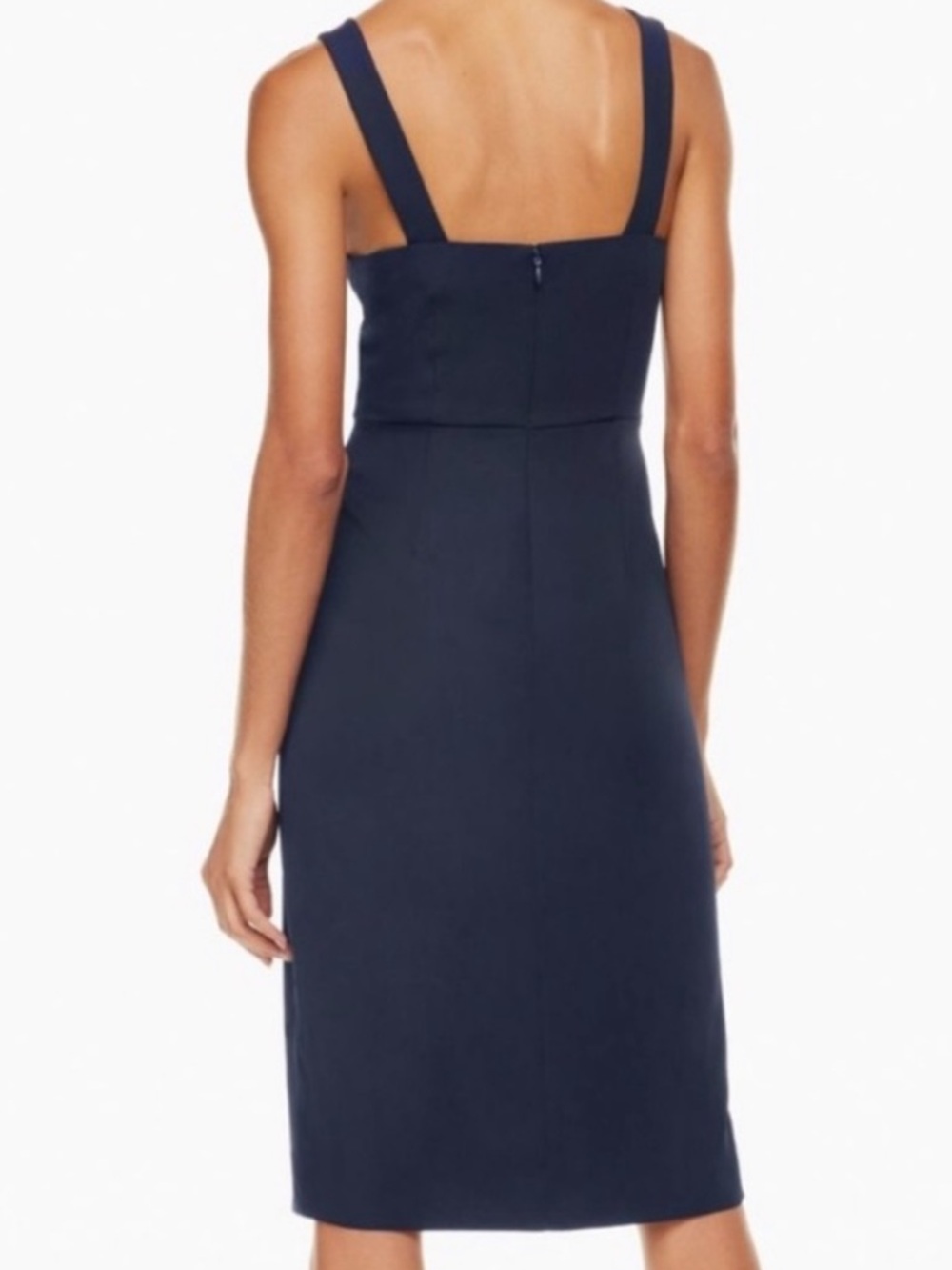 NWT Aritzia Babaton 90s Slit Midi Dress in Pure Indigo (Size 0) - Picture 4 of 11